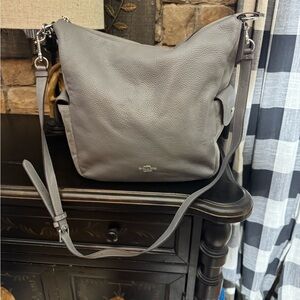 Coach Gray Crossbody Bag with Sleek Design
